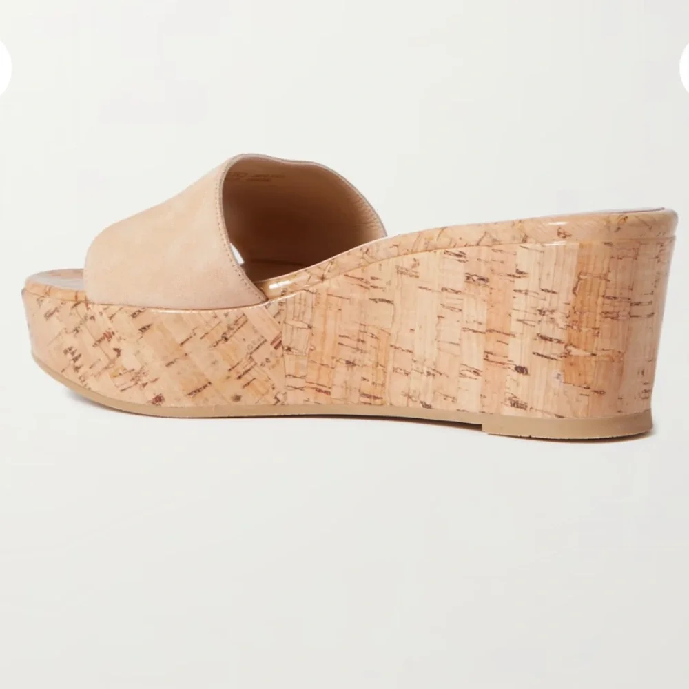 STUART WEITZMAN Summer Suede Wedge Sandals In Neutral Size US 9.5 $ 375